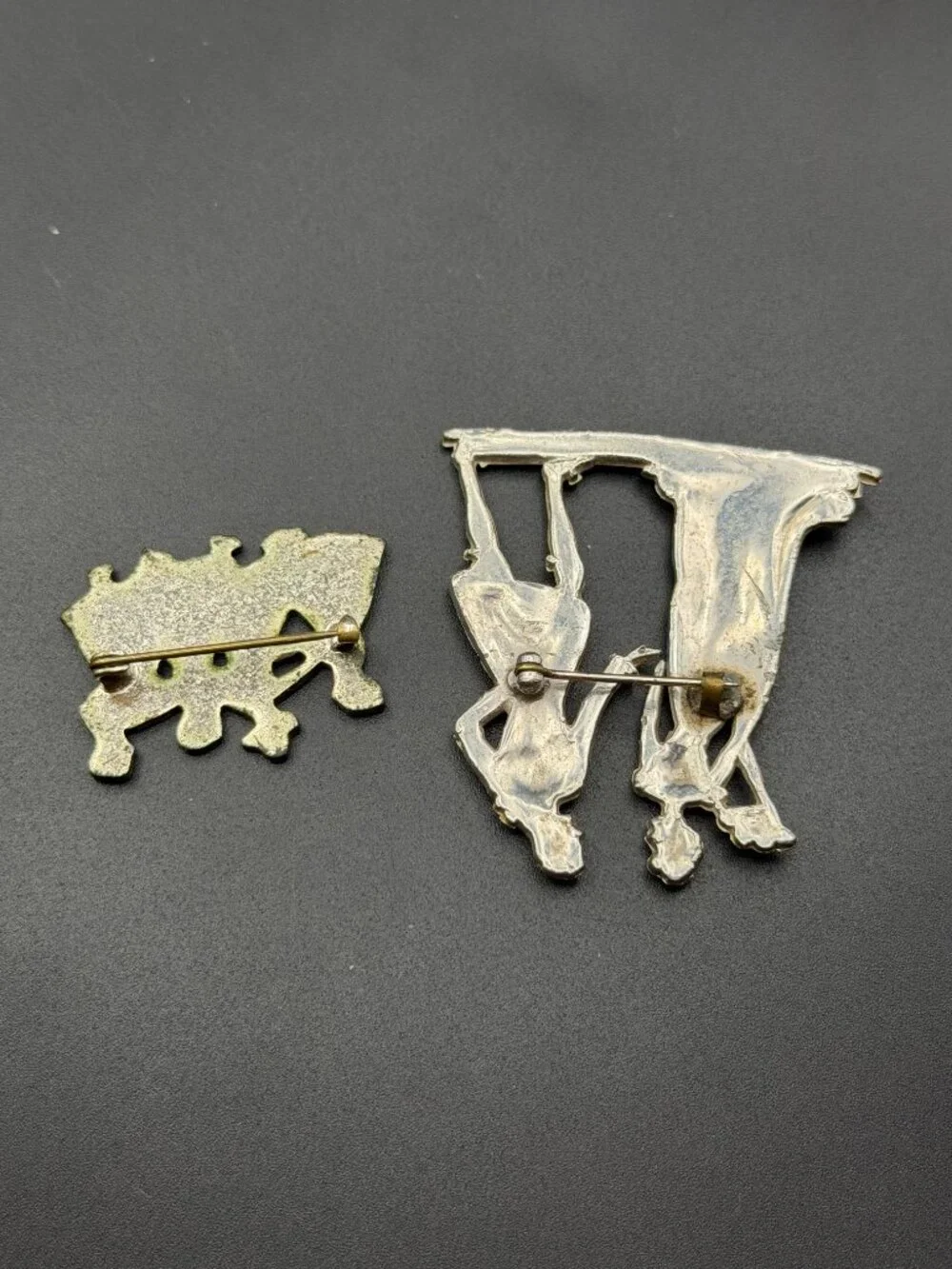 3 Vintage Figural Costume Jewelry Brooches – Americana & Folk Art Theme